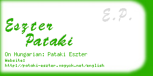 eszter pataki business card